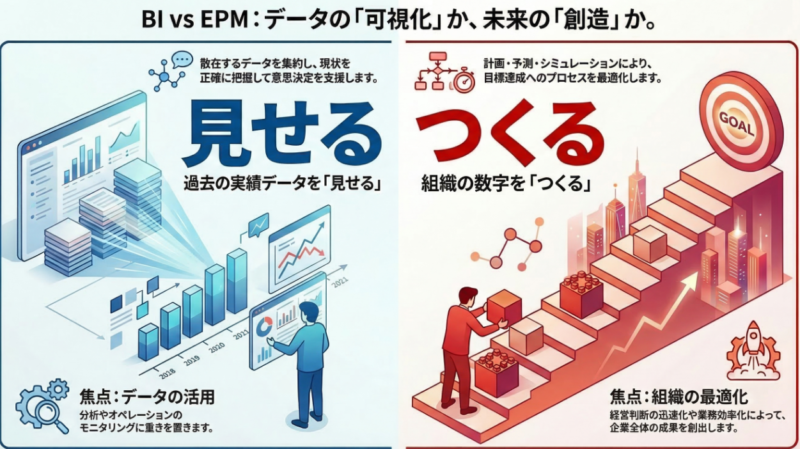 企業プランニングの進化：BIによる「過去データ分析」とEPMによる「未来予測」の使い分け